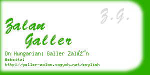zalan galler business card